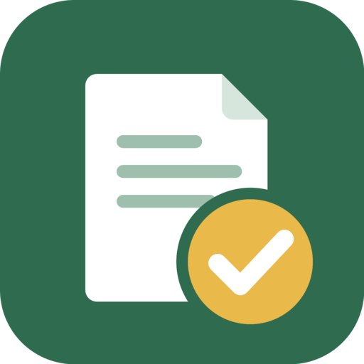 Replace a Bill logo: a paid bill with a check mark